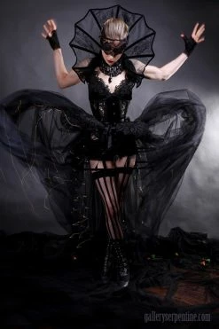 Gallery Serpentine Dark Fairy Tale Corset Gown, Size XS-S -AKUMU INK shop wm dark fairy tale action 800x1200