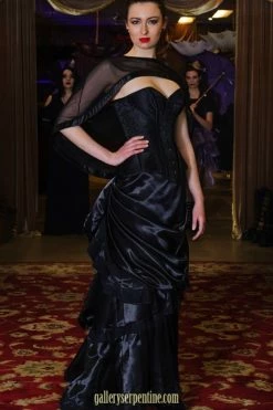 Gallery Serpentine Ebony Victorian Skirt, Made To Order