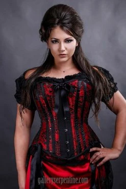 Gallery Serpentine Corsetry Pandora Femme Fatale, Custom Sized -AKUMU INK shop wmred pandora overbust corset LSC 800x1200