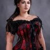 Gallery Serpentine Corsetry Pandora Femme Fatale, Custom Sized -AKUMU INK shop wmred pandora overbust corset side front 800x1200