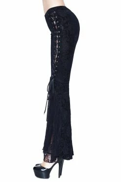 DEVIL FASHION Persephone Flared Pants 10 DEVIL FASHION Persephone Flared Pants -AKUMU INK shop womens gothic bell bottoms