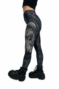VampireFreaks Deathcore Plague Doctor Leggings -AKUMU INK shop womens gothic raven leggings