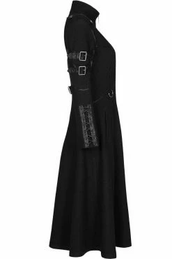 PUNK RAVE Midnight Militia Gothic Coat [BLACK] -AKUMU INK shop womens medieavl gothic coat