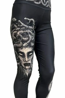 VampireFreaks Heavy Metal Medusa Leggings -AKUMU INK shop womens plus size gothic highwaisted leggings