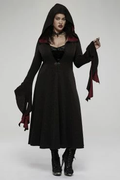 PUNK RAVE Cottagecore Creature Cloak [BLACK/RED]