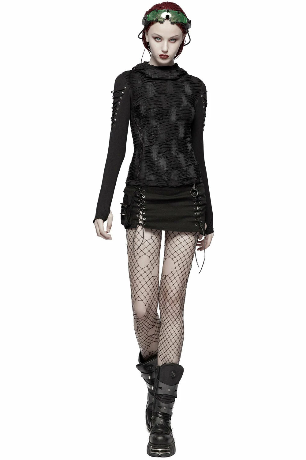 PUNK RAVE Warling Shredded Hooded Top 7 PUNK RAVE Warling Shredded Hooded Top - Image 5
