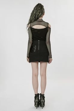 PUNK RAVE Dead Letters Fishnet Top 15 PUNK RAVE Dead Letters Fishnet Top -AKUMU INK shop womens viking top