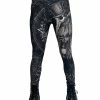 VampireFreaks Deathcore Plague Doctor Leggings 2 VampireFreaks Deathcore Plague Doctor Leggings -AKUMU INK shop womens vintage goth leggings