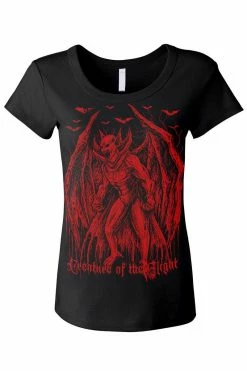 VampireFreaks Creature Of The Night Tee [Multiple Styles Available] -AKUMU INK shop womens scoop neck front d11e0e59 e142 4085 a4f2 9ff954e6e93e