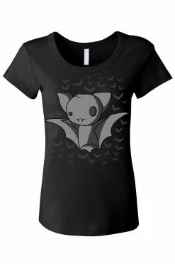 VampireFreaks Baby Bat Tee [Multiple Styles Available] -AKUMU INK shop womens scoop neck front resizecopy af5560ac 4502 4408 9654 2dedee18ff0c
