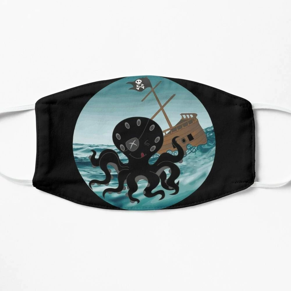 Gallery Serpentine Happy Kraken - Men's Face Mask 3 Gallery Serpentine Happy Kraken - Men's Face Mask