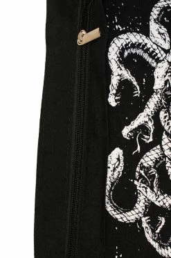 VampireFreaks Shoulder Sling Zipper Tote Bag 27 VampireFreaks Shoulder Sling Zipper Tote Bag -AKUMU INK shop zipper