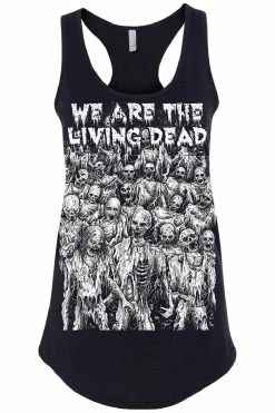 VampireFreaks Living Dead Zombies Tee [Multiple Styles Available] -AKUMU INK shop zombies racerback tank black front resize