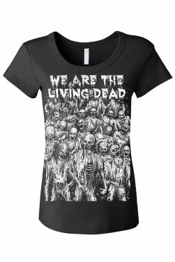 VampireFreaks Living Dead Zombies Tee [Multiple Styles Available] -AKUMU INK shop zombies womens scoop neck